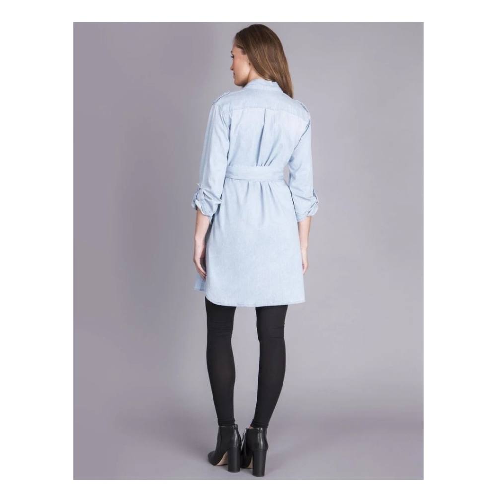 Seraphine maternity chambray dress - Picture 3 of 8